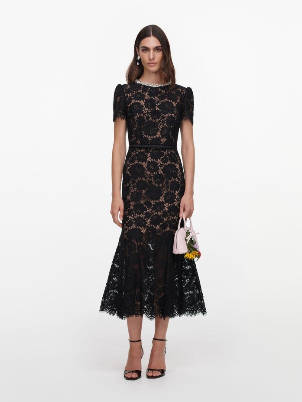 Self Portrait Black Lace Midi Dress